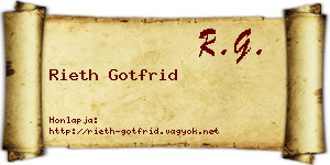 Rieth Gotfrid névjegykártya